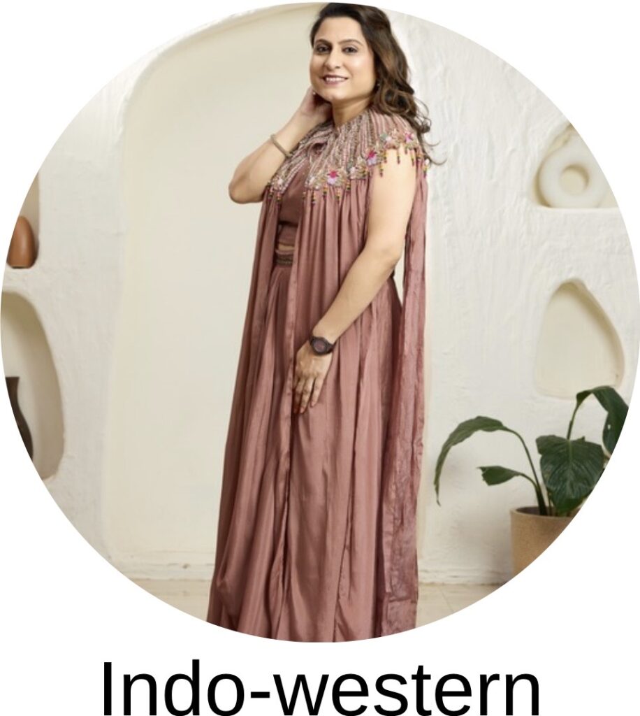 cotton set with side pleats blue & white