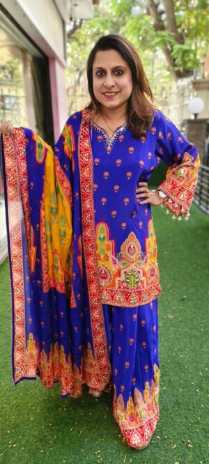 crepe digital printed suit