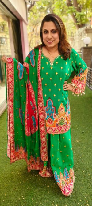 crepe digital printed suit